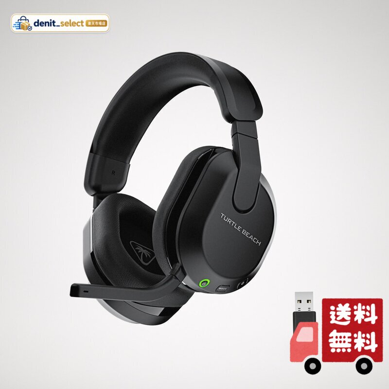 TURTLE BEACH ゲーミングヘッドセット Stealth 600 Gen3 PS マルチプラットフォーム ブラック ワイヤレス 2.4GHz/Bluetooth 軽量 320g Tempest3D対応 ヘッドホン PS5 PS4 PC 携帯ゲーム