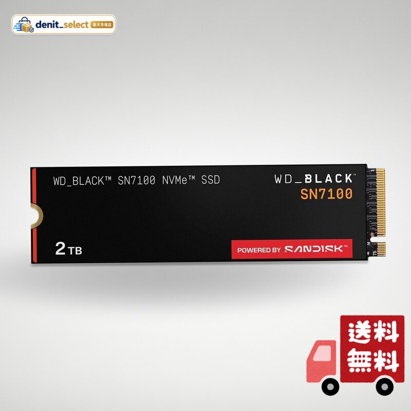 WD_BLACK 2TB SN7100 NVMe 内蔵ゲーミングSSD ソリッドステートドライブ - Gen4 PCIe M.2 2280 最大7,250MB/秒 - WDS200T4X0E