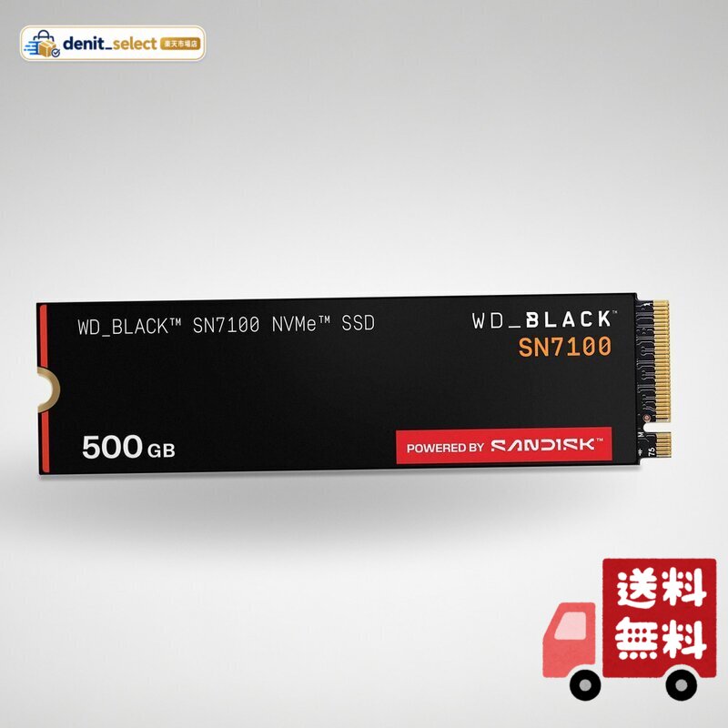 WD_BLACK 500GB SN7100 NVMe 内蔵ゲーミングSSD ソリッドステートドライブ - Gen4 PCIe, M.2 2280 最大6,800MB/秒 - WDS500G4X0E