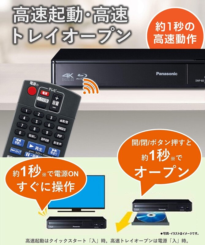 �ѥʥ��˥å� �֥롼�쥤�ץ졼�䡼 4K���åץ���С����б� DMP-BDT180-K �ͥå�ư�� (YouTube, Netflix)�б�