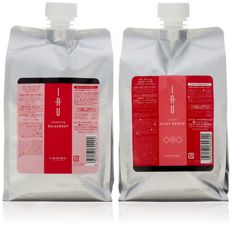 乐天商城 - ルベル IAU イオ クレンジング リラックスメント シャンプー 1000ml＆イオ クリーム シルキーリペア トリートメント1000ml 詰め替え セット