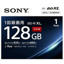 ソニー　SONY　録画用BD-R XL 1回録画用 128GB 4倍速 1枚パック プリンタブル B ...