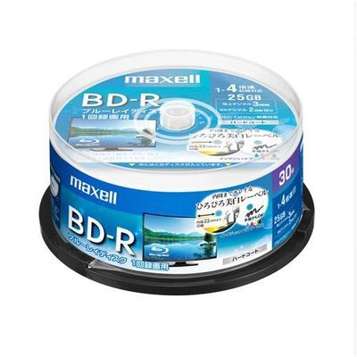 マクセル 録画用BD-R 130分 4X プリンタブル 30SP　BRV25WPE.30SP〈BRV25WPE30SP〉