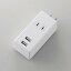 쥳 ELECOM USBå USB᥹2 AC1 ޤ ̵֥ 2.1A ۥ磻 MOT-U05-2122WHMOTU052122WH