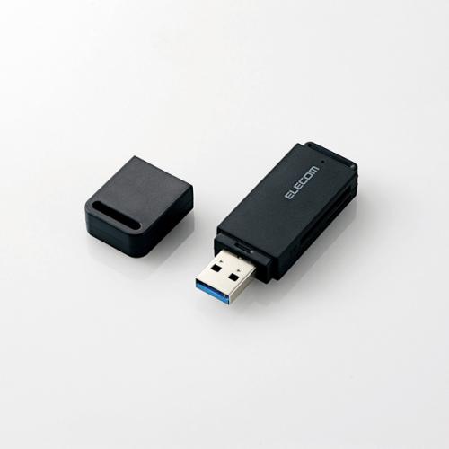 쥳 ELECOM ɥ꡼ USB 3.0 ľޤ SD SDHC SDXC microSD microSDHC microSDXC MMC RS-MMC б Windows11 Mac ޥSD ֥å MR3-D011BKMR3D011BK