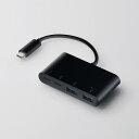 エレコム ELECOM USBHUB USB3.1(Gen1) USB Power Delivery対応 Type-Cコネクタ Aメス2ポート Cメス2ポート バスパワー ブラック U3HC-A423P5BK〈U3HCA423P5BK〉