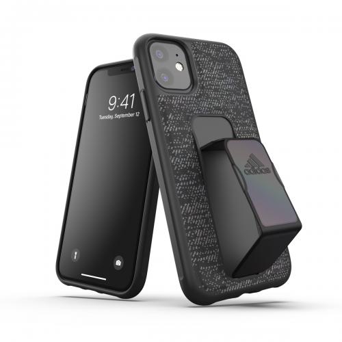 adidas アディダス iPhone 11 スマホケース Performance Grip case iridescent FW19 ブラック 36423EV7933〈36423EV7933〉