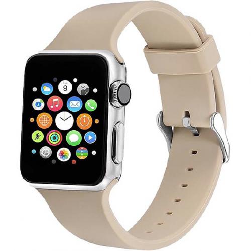 藤本電業 Apple Watch 45mm/44mm/42mm用シリコンバンド モカ WAB12MH44〈WAB12MH44〉