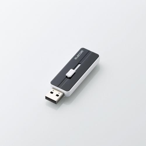 エレコム ELECOM USBメモリ 16GB USB3.1(Gen1) USB3.0 USB2.0 スライド式 Windows11 Mac Chrome ブラック MF-KNU316GBK〈MFKNU316GBK〉