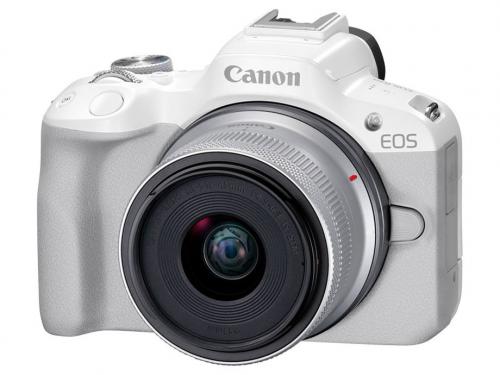 キヤノン Canon ミラーレスカメラ EOS R50 (ホワイト)・RF-S18-45 IS STMレンズキット EOSR50WH-1845ISSTMLK〈EOSR50WH1845ISS〉