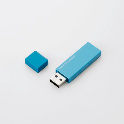 エレコム ELECOM キャップ式USBメモリ ブルー 16GB MF-MSU2B16GBU〈MFMSU2B16GBU〉