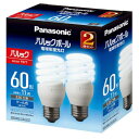 パナソニック　Panasonic パルックボール E26口金 電球60形 クール色 2個入り EFD15ED11EF22T〈EFD15ED11EF22T〉