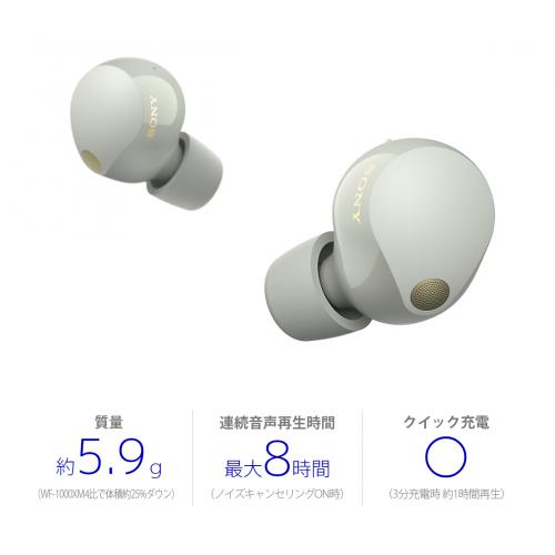 ソニー SONY ノイズキャンセリング ワイヤレスイヤホン Bluetooth ハイレゾ対応 マルチポイント接続対応 シルバー WF-1000XM5 SC〈WF1000XM5-SC〉 denkichiweb-10025979 デンキチWeb 楽天市場店 サンプル画像2