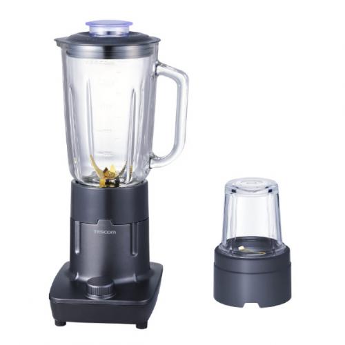 テスコム TESCOM ジュースミキサー&ミル 1000ml ガラスボトル ダイヤルスイッチ式 グレー TMX55A-H〈TMX55A-H〉
