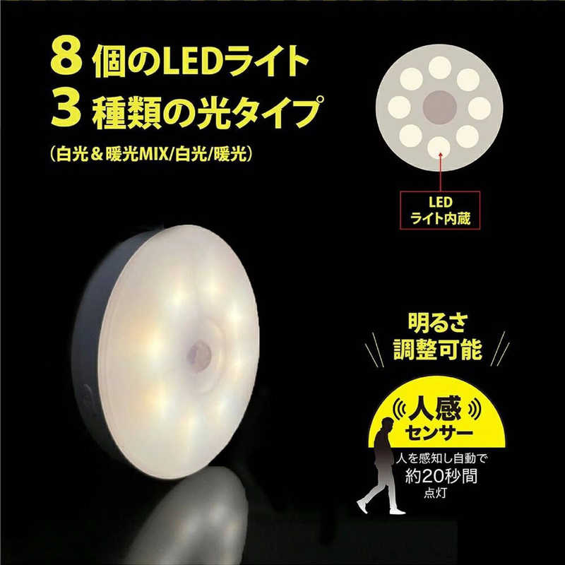 グローバルジャパン 充電式防犯センサーライト ...の紹介画像3