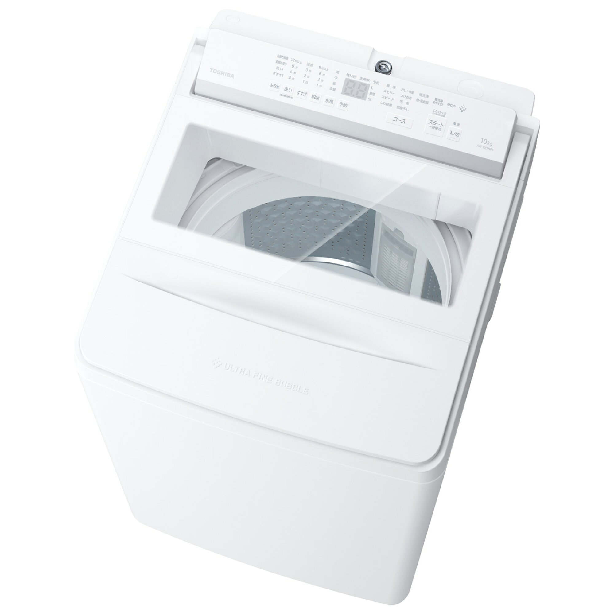 東芝 TOSHIBA 全自動洗濯機-インバーター洗濯機 ZABOON グランホワイト AW-10DH ...