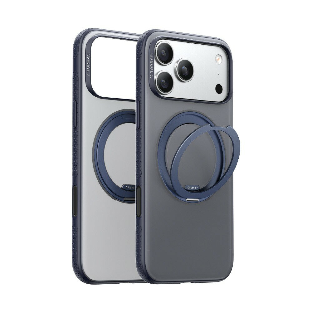樂天商城 - トラス Torras - Ostand O3 Fitness Case for iPhone 17 Pro ミッドナイトブルー X00FX2939