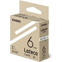 CASIO カシオ Lateco(ラテコ) 詰め替え用テープ XB-6WE 6mm (白・黒文字) 〈XB6WE〉