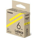 CASIO カシオ Lateco(ラテコ) 詰め替え用テープ XB-6YW 6mm (黄・黒文字) 〈XB6YW〉