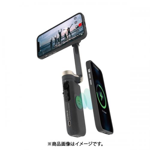 POWERVISION　PVS10EJPC　S1エクスプローラSET スマホ用折りたたみ式3軸携帯ジンバル Black〈PVS10EJPC〉