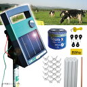 電気柵 セット ソーラー 【放牧400ソーラー(1段張)】【 電気さく セット 一式 周囲400m 約1ha分 ソーラーパネル 太陽光 充電 牛 ウシ 乳牛 和牛 パドック 運動場 飼料 対策 自給飼料 牧草 集約放牧 耕作放棄地放牧 持続可能性 設置マニュアル付き ファームエイジ FAR夢 】 その1