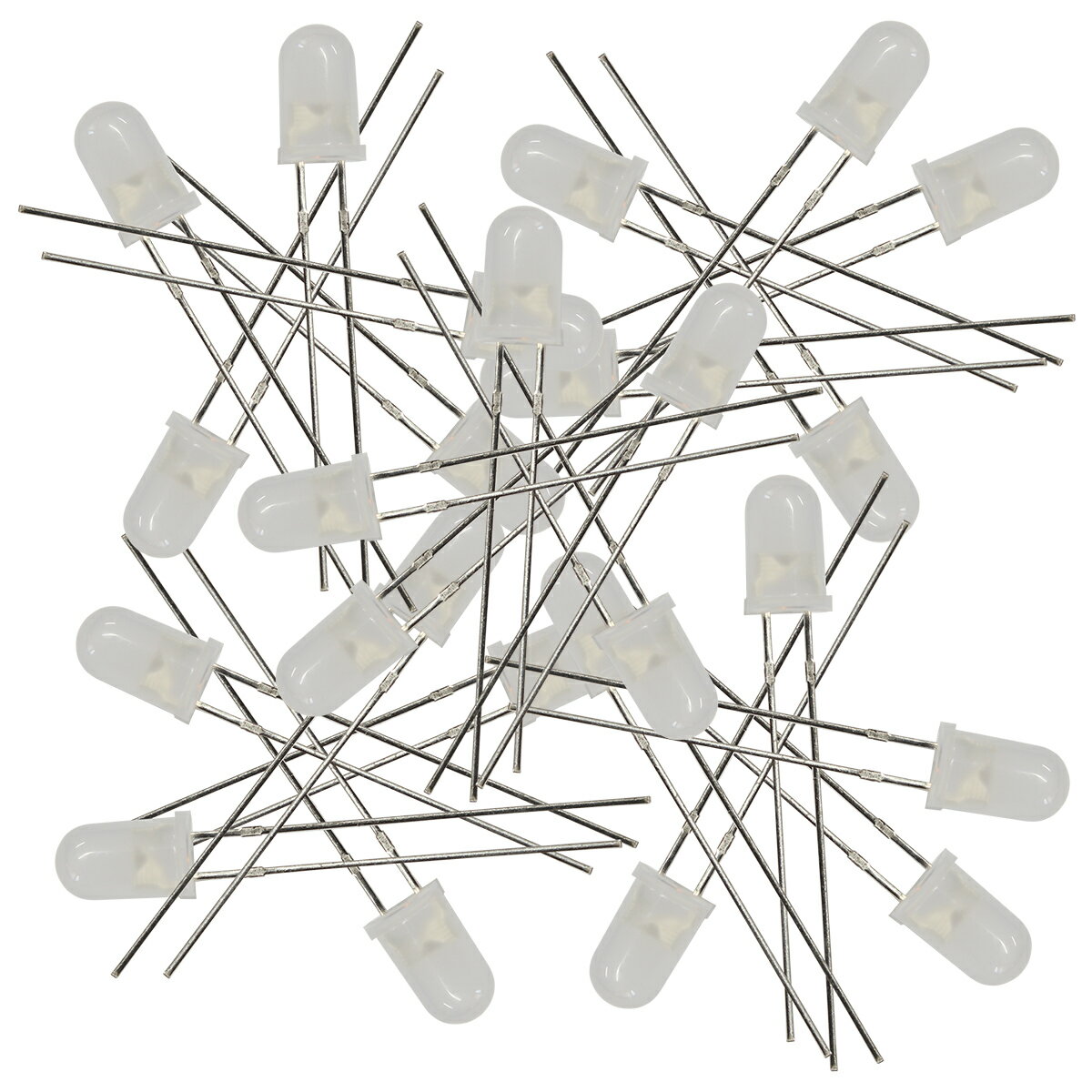 LED 5mm 砲弾型 緑色 乳白色レンズ 2000～3000mcd 100個入り