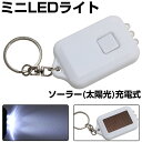 LED ライト 懐中電灯 充電式 太陽光 防災グッズ キーチェーン キーホルダー 3連LED 白色