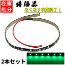 LEDテープライト 12V 防水 1チップ 35cm 黒ベース 正面発光 車 自動車 バイク 高輝度 両面テープ 緑色 2本セット