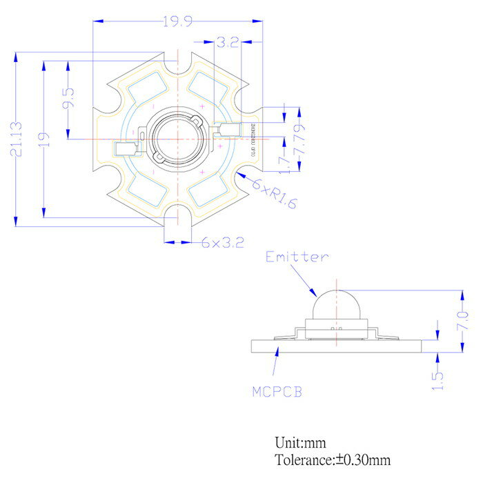 ハイパワーLED 3W 白色 ヒートシンク付き...の紹介画像2