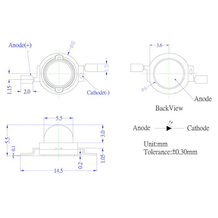 ハイパワーLED 3W 電球色 発光ダイオード...の紹介画像2