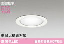 オーデリック LED一体型ダウンライト 防雨型高気密SB 白熱灯100W相当 φ100調光器不可【準耐火構造対応】【要工事】【2025-12】オフホワイトOD361529NR・昼白色OD361529LR・電球色