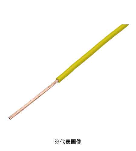 JAPPY IV3.5SQ Y IV電線 600Vビニル絶縁電線 30m巻き 黄 ミニ定尺品 インボイス対...