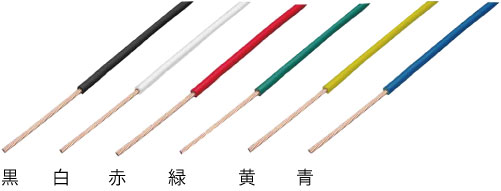 電材BlueWoodのJAPPY IV3.5SQ-100 IV電線 600Vビニル絶縁電線 100m巻 ミニ定尺品 色選定：黒 白 赤 緑 黄 青 インボイス対応・領収書発行可｜アングル2