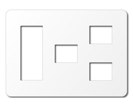 パナソニック WTF7776W 簡易耐火コンセントプレート 3コ+1コ+2コ用 ラウンド 色ホワイト