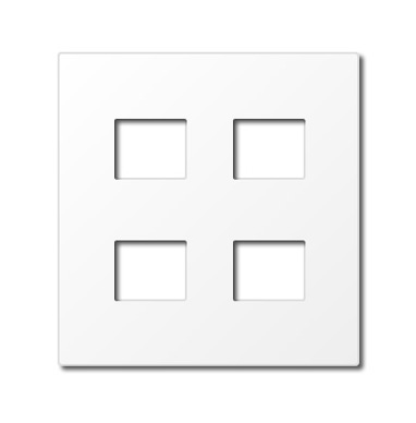 パナソニック WTF8004W コンセントプレート 2連用 2コ＋2コ用 スクエア 色ホワイト