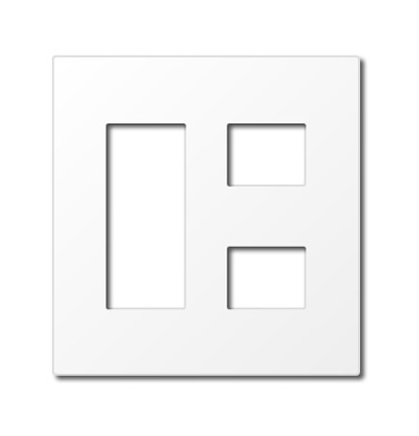 パナソニック WTF8005W コンセントプレート 2連用 5コ用 スクエア 色ホワイト