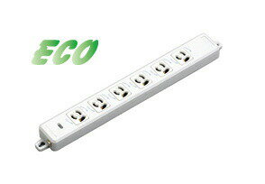 明工社 MR7906TJ5 横形OA用抜け止め接地タップ 6コ口 パイロットランプ、マグネット付 VCTF5m耐トラッキング接地プラグ付 15A125V