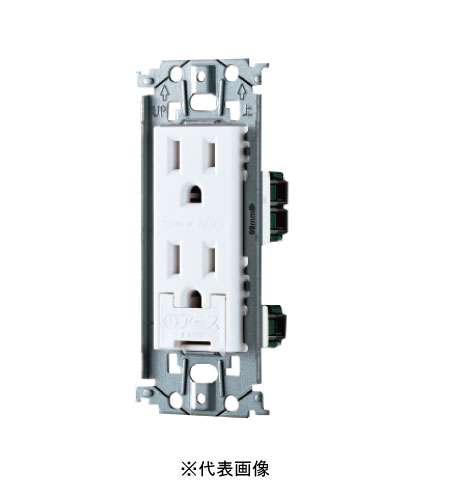 楽天電材BlueWoodパナソニック WTL11323MW 配線器具 SO-STYLE 埋込アースターミナル付接地ダブルコンセント 金属枠付 定格 15A 125V マットセラミックホワイト