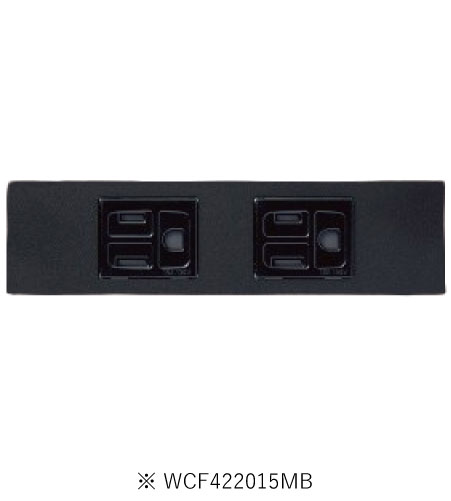 パナソニック WCF422015MB Sプレート埋込ダブルコンセント簡易扉付セット 防気パッキン対応 マットホワ..