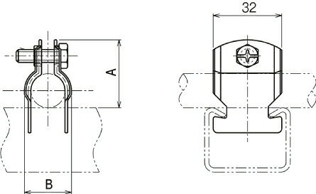 電材BlueWoodのネグロス電工 DC16 ダクタークリップ 寸法A37B27 溶融亜鉛メッキ鋼板 10個入り インボイス対応・領収書発行可｜アングル2