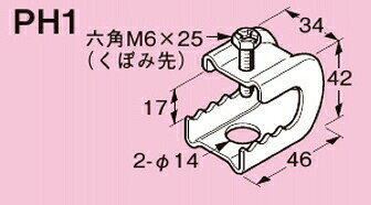 ネグロス電工 PH1 一般形鋼用支持金具 パイ...の紹介画像2