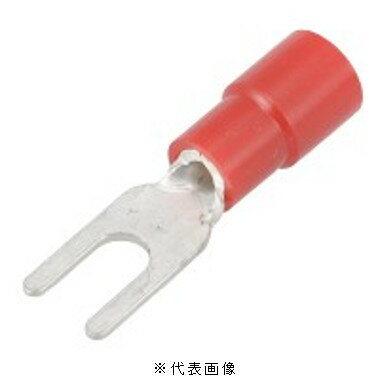 ニチフ TMEX1.25Y-6 絶縁被覆付圧着端子Y形 色 赤 100個入 インボイス対応・領収書発行可
