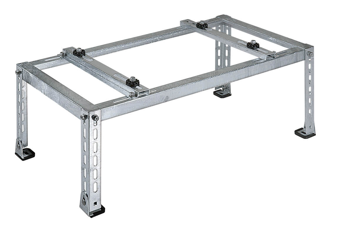 バクマ B-HM-L3 平地・傾斜置用架台 圧延鋼板 エアコン固定寸法W335~740 D180~380