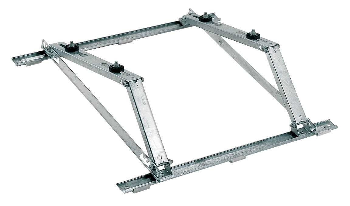 バクマ B-YM3 傾斜屋根用架台 厚延鋼板 エアコン固定寸法W70~700 D140~335 インボイス対応・領収書発行可