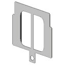 日東工業 SLS-IP15Rステンレス製ルーバー用オプション IP55用アダプタ 寸法mm W141.5xH148.5 適用機種 SLS-15FR(C),FSR...