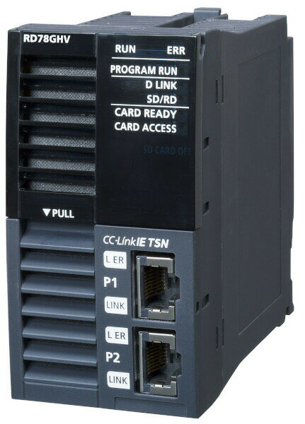 三菱電機 RD78GHV モーションユニット 最大制御軸数：128軸 最小演算周期：31.25μs CC-Link IE TSN接続 位置決め制御，同期制御，速度制御，トルク制御