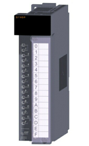 三菱電機QY40Pトランジスタ出力ユニット(シンクタイプ)トランジスタ出力:16点DC12〜24V 0.1A/1点，1.6A/1コモン応答時間:1ms16点1コモン シンクタイプ18点端子台