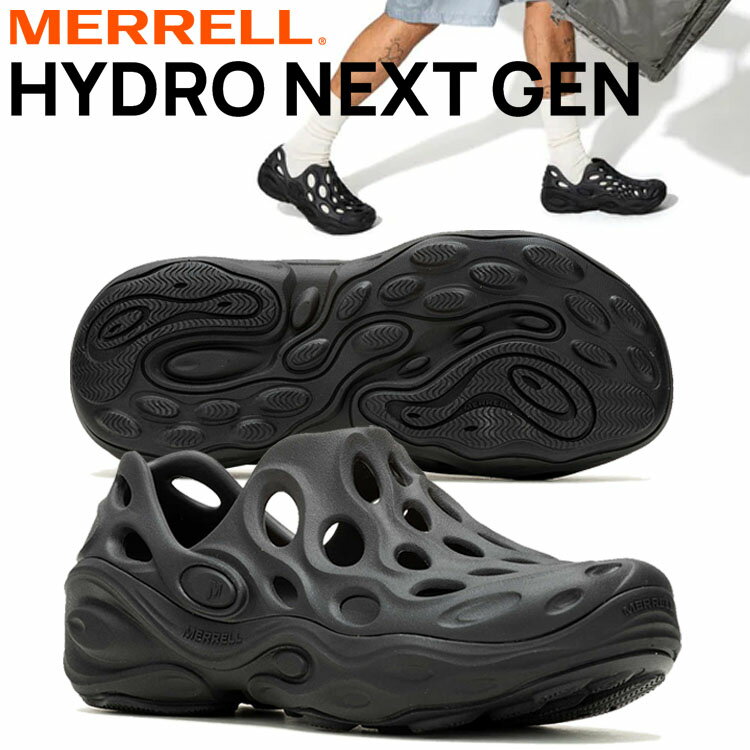  MERRELL メレル ハイドロ ネクスジェン モック スリッポン メンズ サンダル シューズ ブラック 靴 黒 HYDRONG MOC