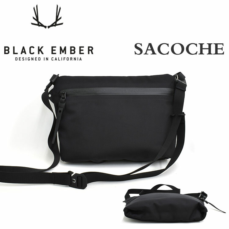 楽天デンプシースポーツブラックエンバー サコッシュ ショルダーバッグ バッグ メンズ レディース カジュアル アウトドア 普段使い 通学 通勤 斜め掛け ブラック 黒 小さめ コンパクト 軽量 BLACK EMBER SACOCHE 110007