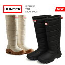 【期間限定価格～7(火)09:59まで】 HUNTER ハンター イントレピッド トール スノー ブーツ レディース ブラック ホワイト ロング 黒 白 防水 防寒 保温性 暖かい INTREPID TALL SNOW BOOT WFT2108WWU